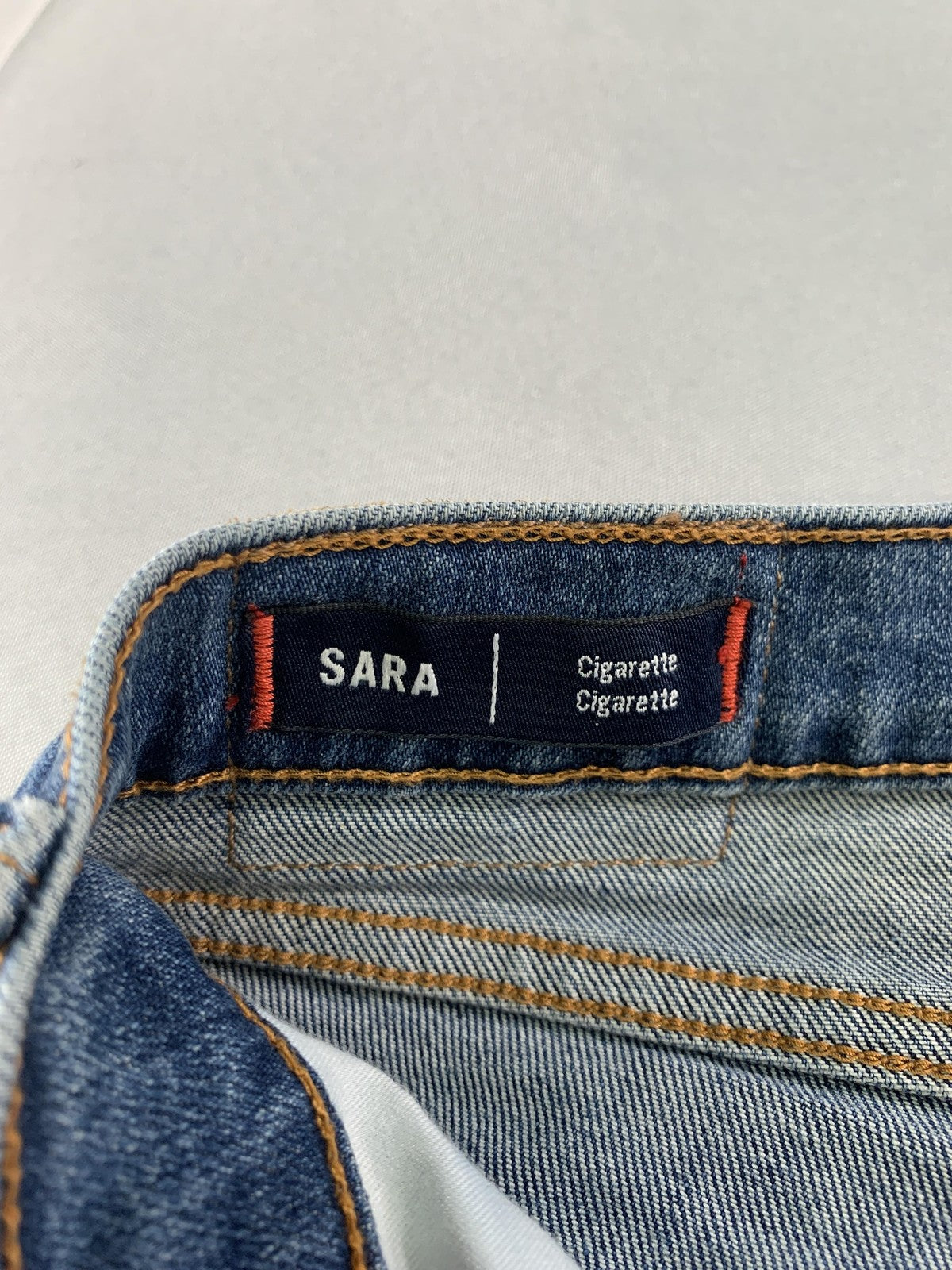 True Religion Jeans Womens 27 Sara Cigarette Distressed Zipper Hem Frayed Edge D