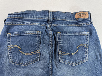 Signature Jeans 12 S Womens S/C Blue Bootcut Stretch Denim Mid Rise Cotton Blend