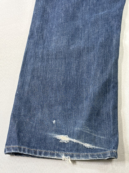 Levi's Classic Straight Fit Jeans W34 L30 Blue 100% Cotton Pocket Vintage