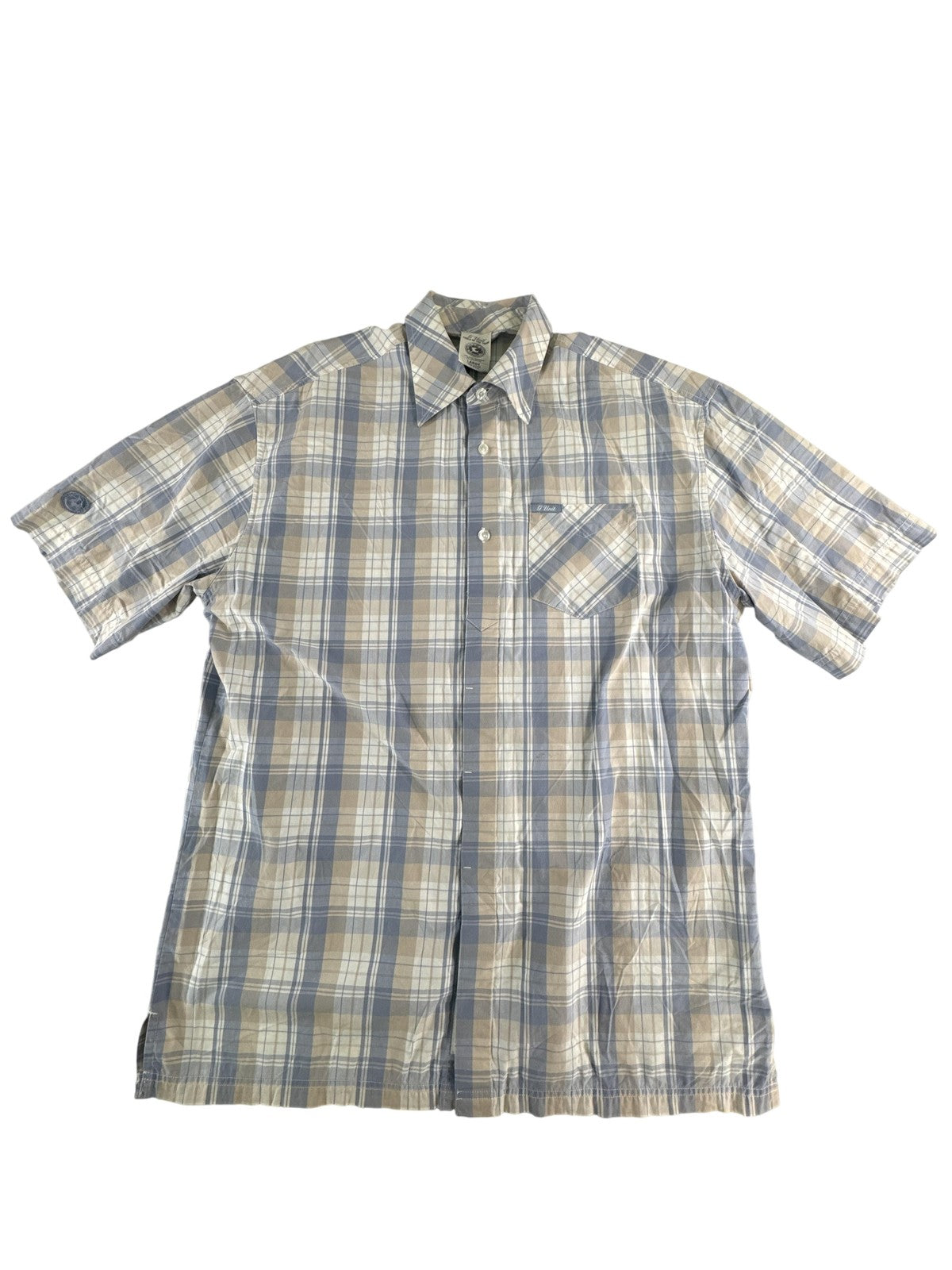 G Unit Shirt Mens Large Plaid Short Sleeve Tools of the Trade Heavyweight NWT