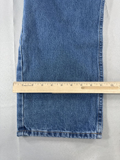 LL Bean Jeans Womens 20 Petite Blue Original Fit Relaxed Straight Denim Pants