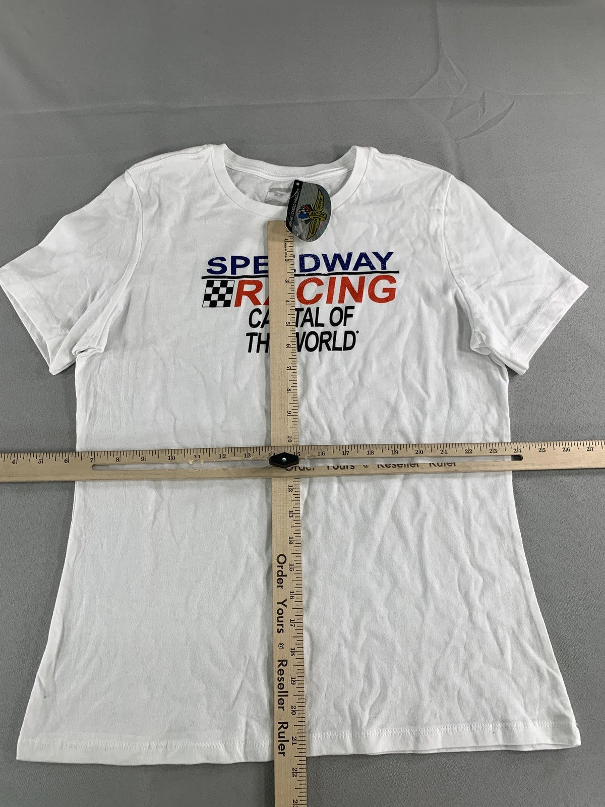 Indianapolis Motor Speedway Shirt Womens Medium White Racing Capital Graphic Tee
