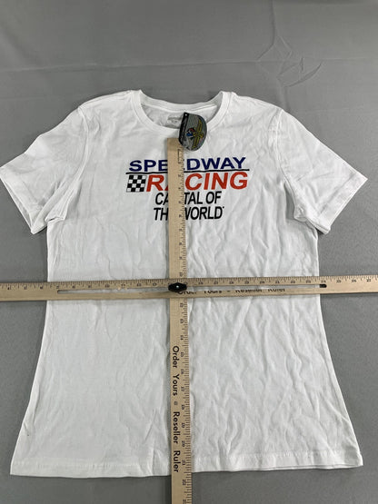Indianapolis Motor Speedway Shirt Womens Medium White Racing Capital Graphic Tee