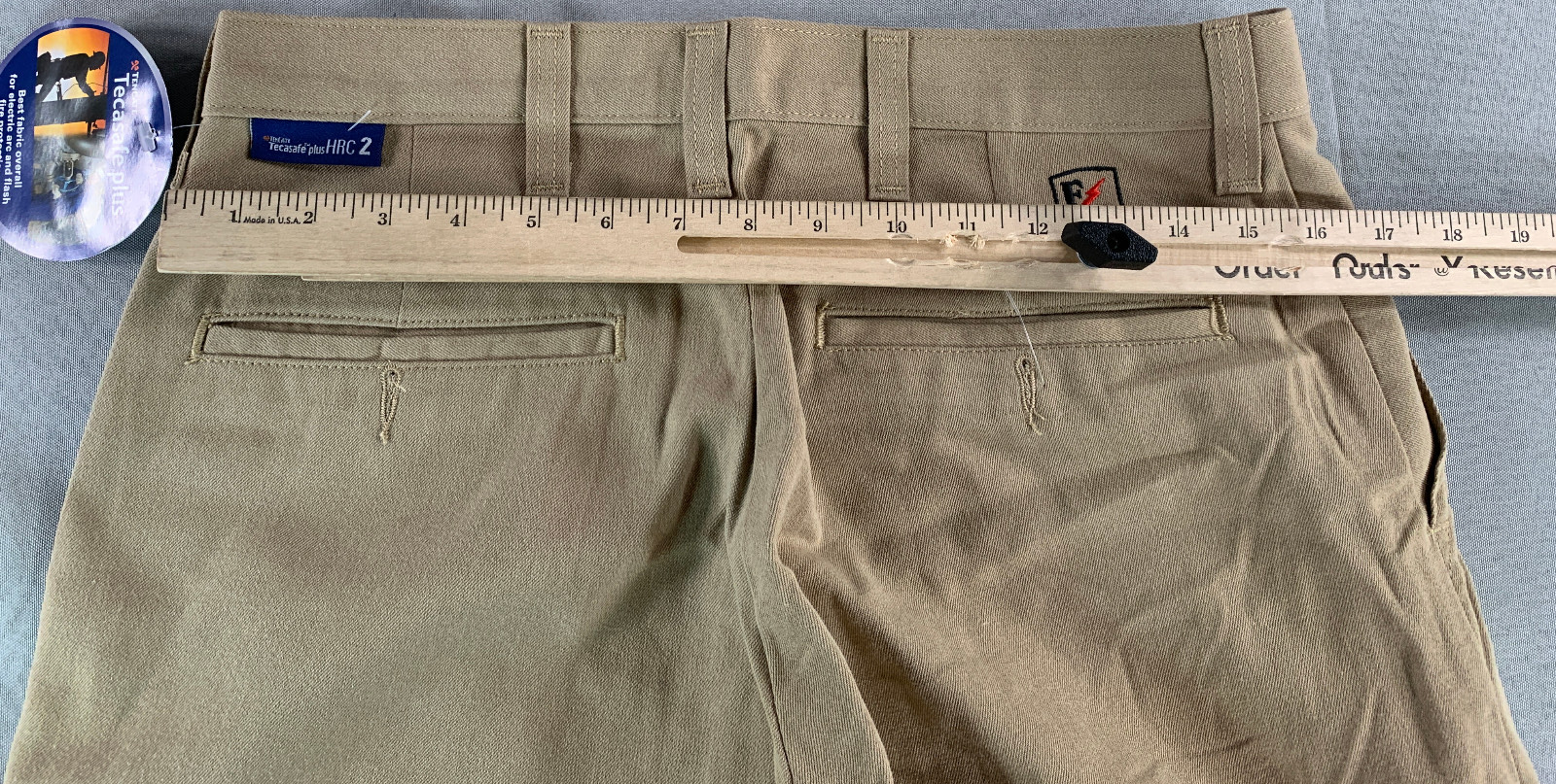 Riverside Tecasafe FR Work Pants 33x33 Beige Flame Resistant Arc Rated HRC2 USA