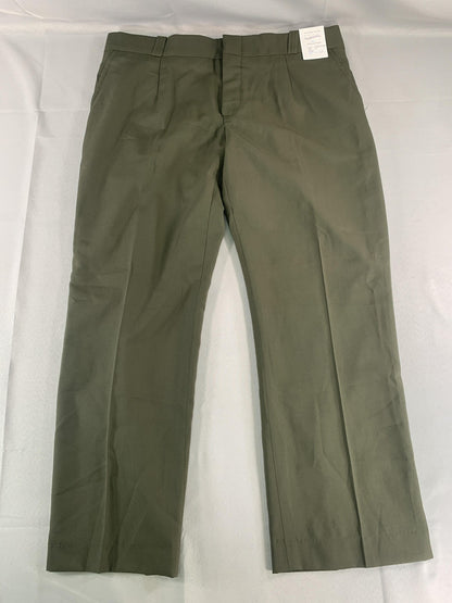 Southeastern Pants Mens 18 Olive Green Wool Blend Stripe Dress Uniform Made USA