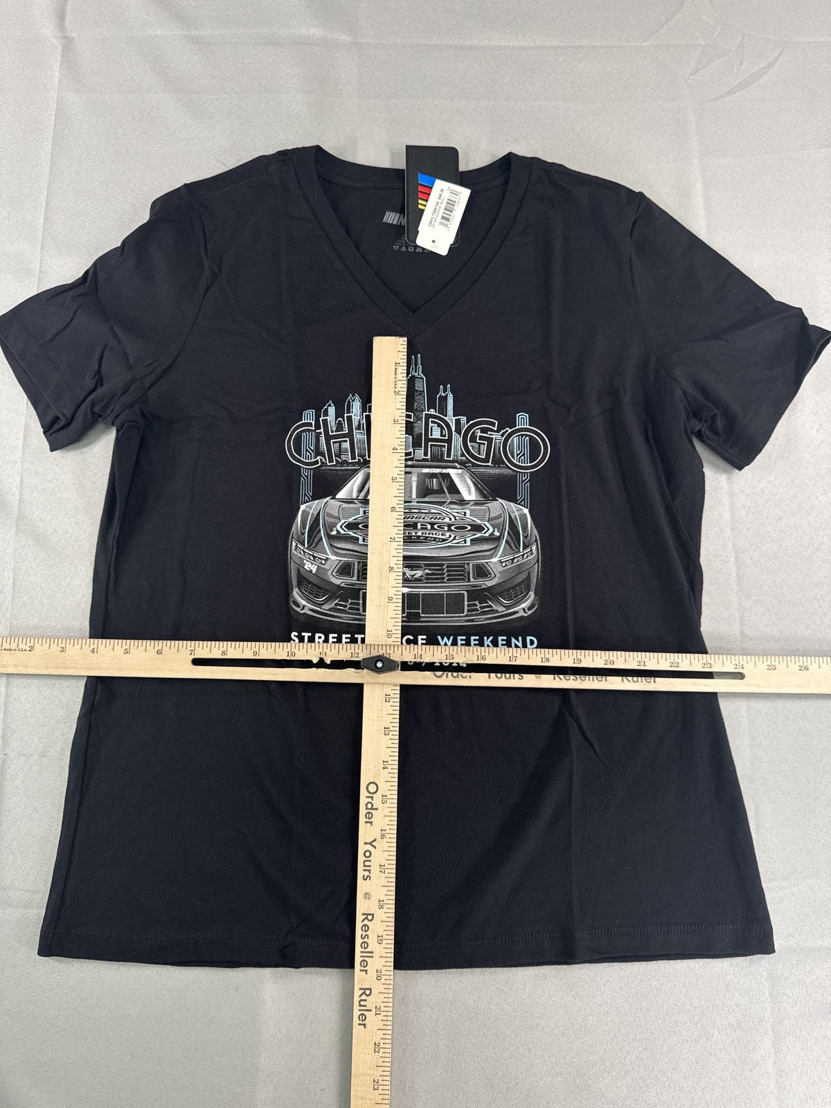 Chicago Street Race Shirt Womens Large NASCAR Racing Event 2024 Tee Racing T-Shi