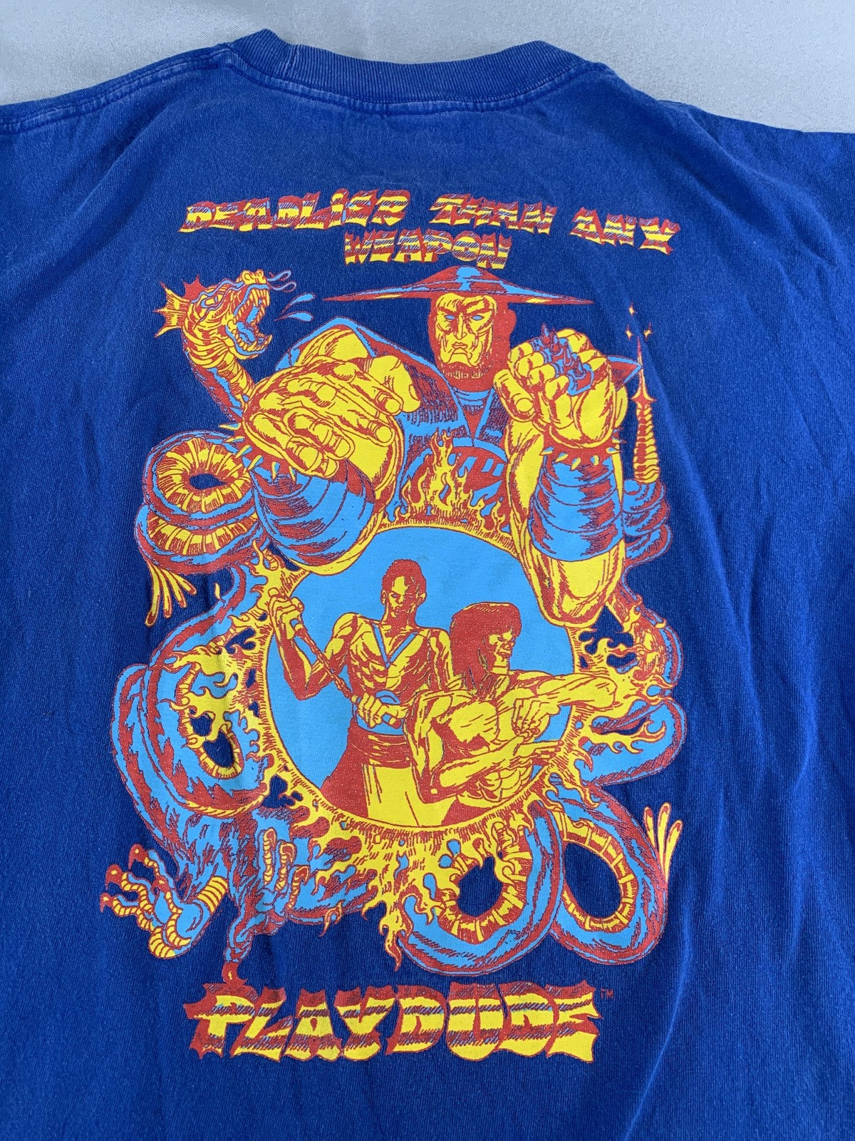 Playdude Shirt Mens Medium Deadlier Than Any Weapon Martial Arts Graphic Tee 100