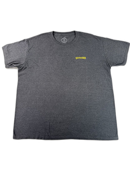 VOYAGER Charcoal Graphic Tee XX LARGE XX Gray Cotton Polyester Crewneck Short