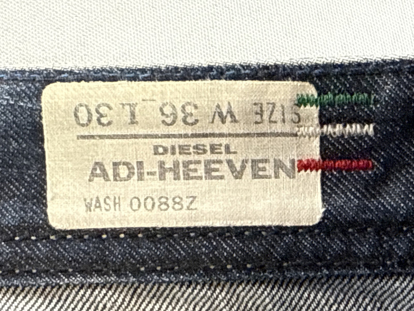 Diesel Straight Leg Jeans W36 L30 Blue 100% Cotton Mid Rise Pocket Button