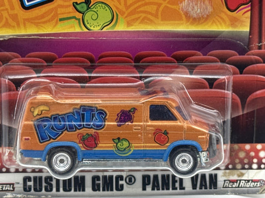 Hot Wheels Runtz Custom Diecast Car Orange Metal Panel Van Graphic 50th 1:64 HW