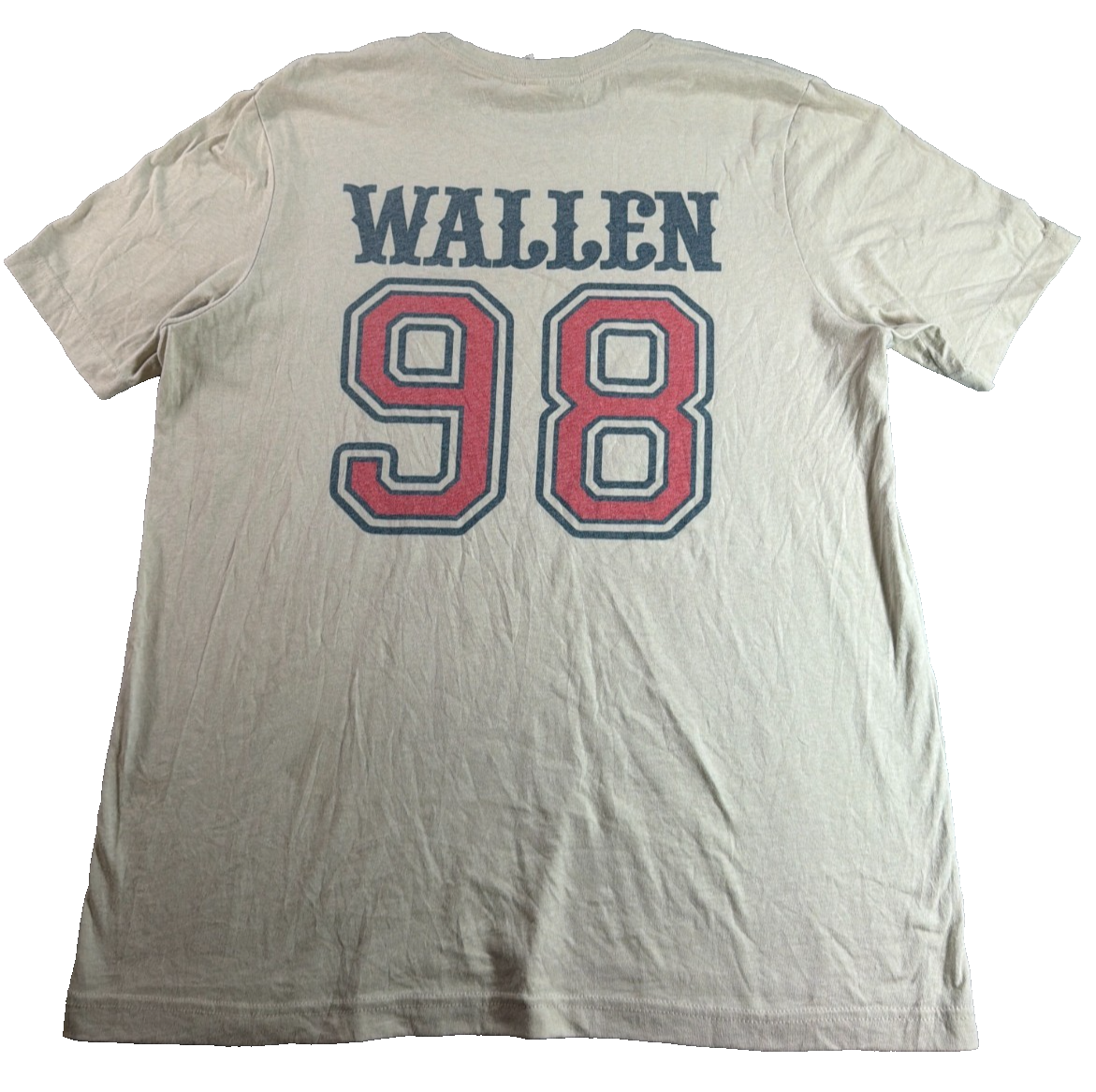Morgan Wallen 98 Braves Bella Canvas XL Tan Country Music Graphic Tee Shirt