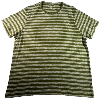 INC International Concepts Green Striped Tee Womens XXL Short Sleeve Casual