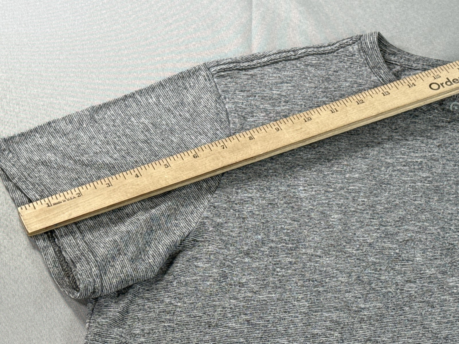Goodfellow Co Crewneck Tee Short Sleeve Pocket Gray L Cotton Blend Relaxed Fit