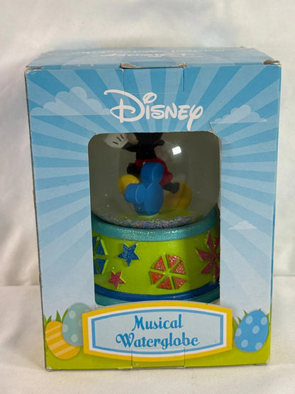 Disney Mickey Mouse Musical Waterglobe Kohl’s Exclusive Neon Stars Boxed 5" Tall