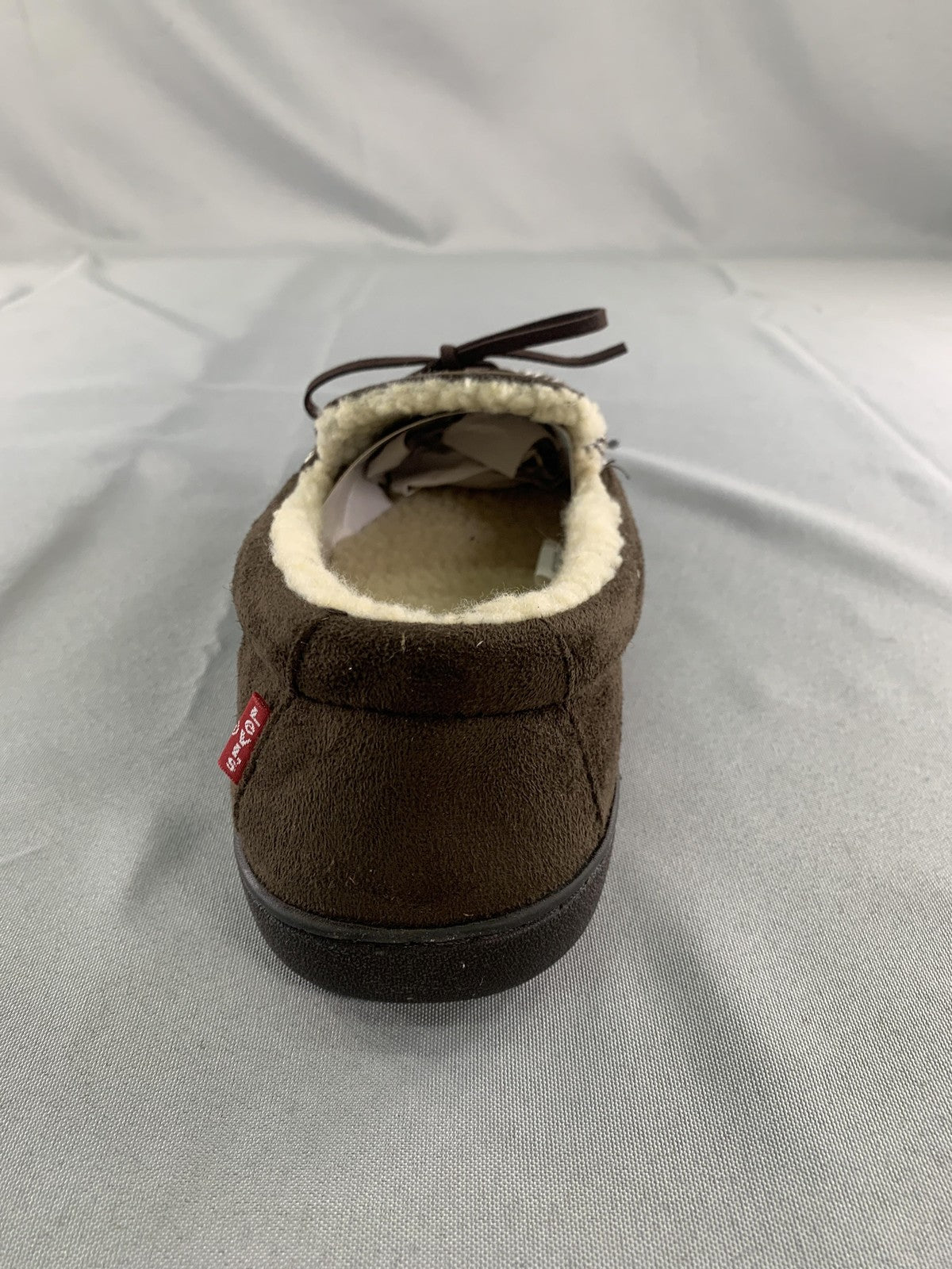 Levis Moccasin Slippers Mens Size 8-9 Brown Memory Foam House Shoes 530-50009