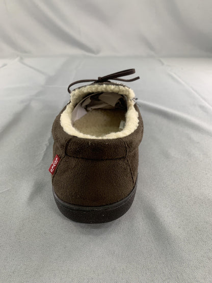 Levis Moccasin Slippers Mens Size 8-9 Brown Memory Foam House Shoes 530-50009