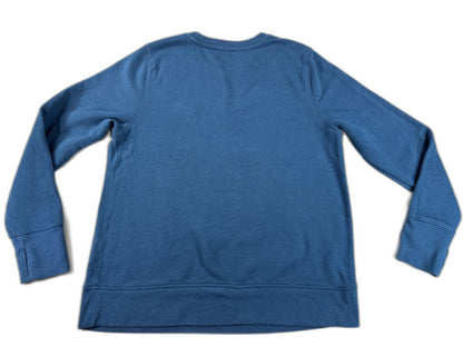 Tek Gear Pullover Sweatshirt XL Blue Cotton Polyester Crewneck Long Sleeve