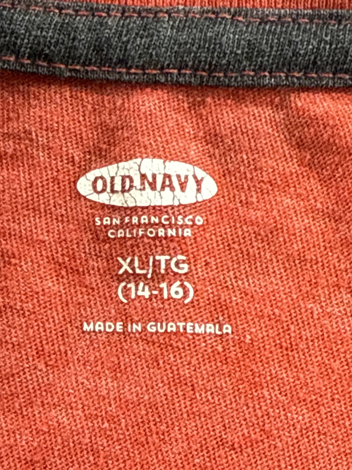 Old New York City Navy Graphic Tee XL Red Cotton Crewneck Short Sleeve