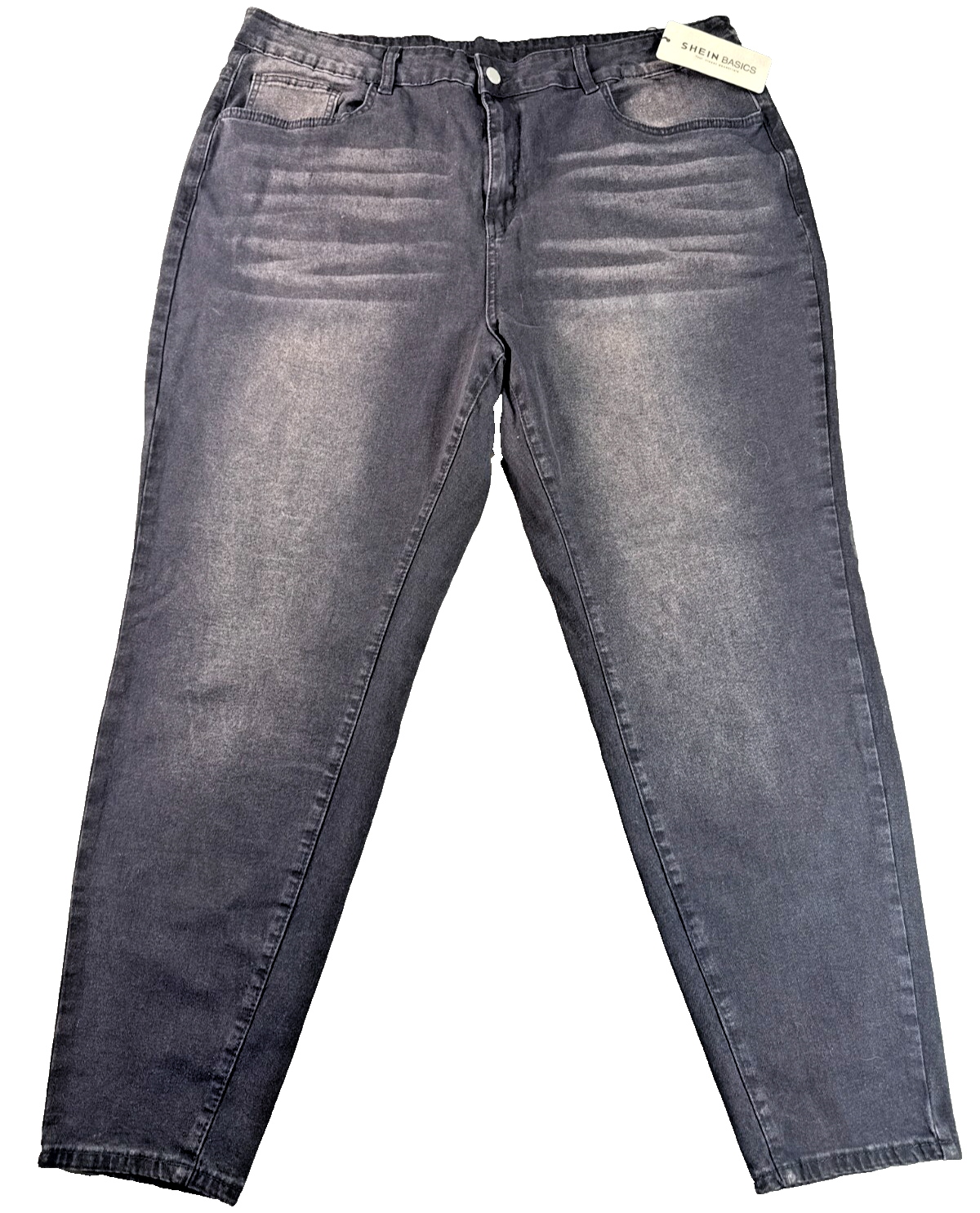 Shein Curve Black Wash Skinny Jeans Womens 4XL Stretch High Rise Denim Pants
