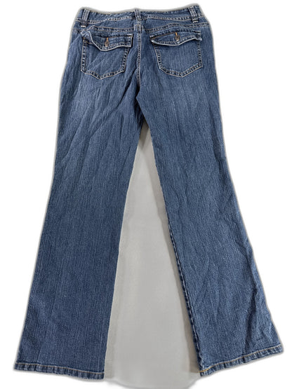 Gloria Vanderbilt Amanda Straight Leg Jeans Womens 12 Blue Cotton Blend Mid Slim