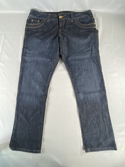 Freestyle Revolution Jeans Womens 20 Dark Wash Stretch Denim Bowie Sand Straight