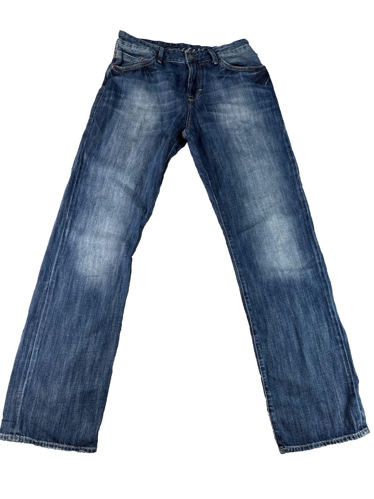 Mavi Matt Jeans Mens 32x34 Blue Straight Leg Medium Wash Denim Pants Fade