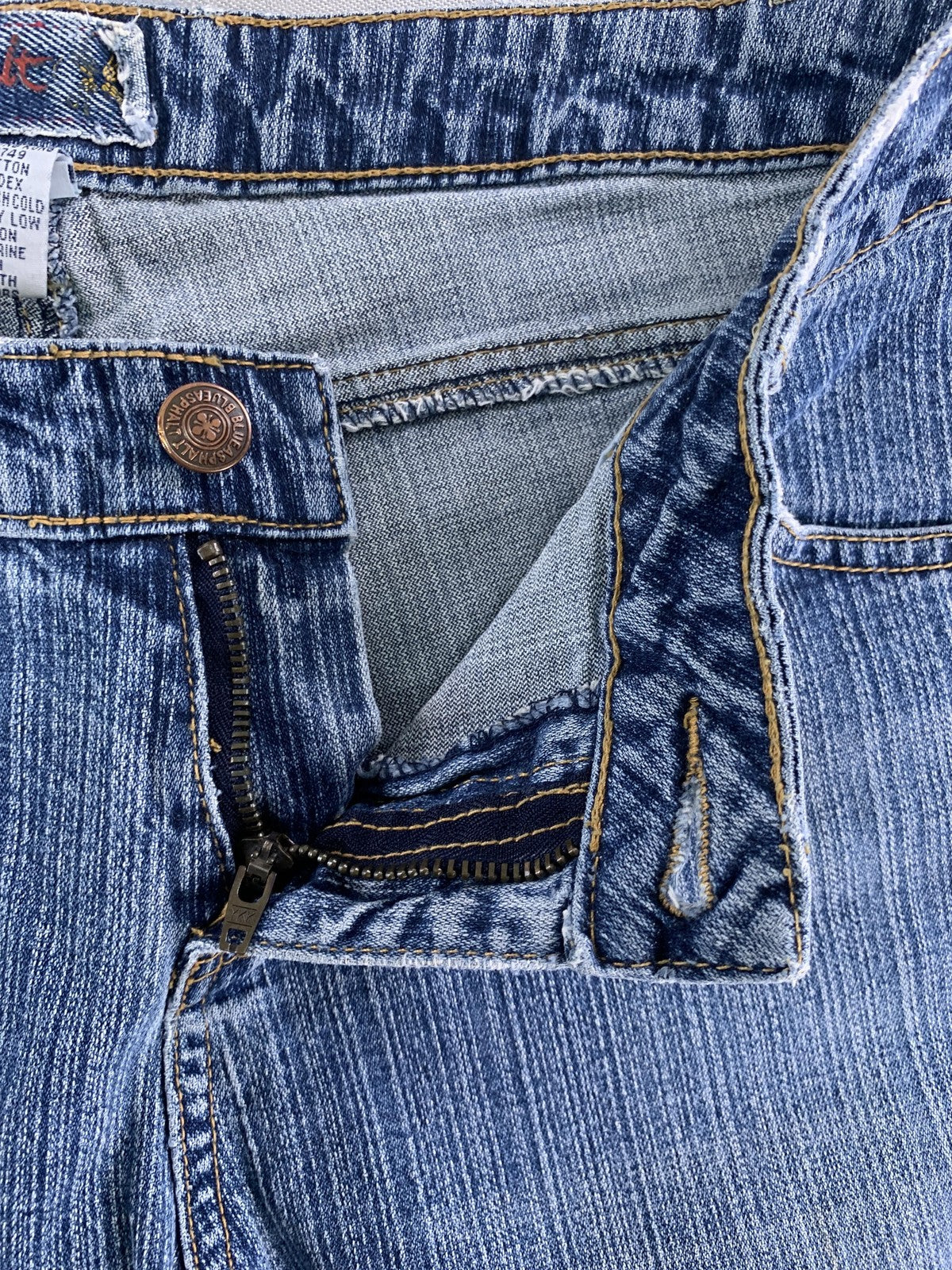 Blue Asphalt Jeans Womens 11 Blue Chloe Flare Stretch Denim Vintage Y2k 2000s