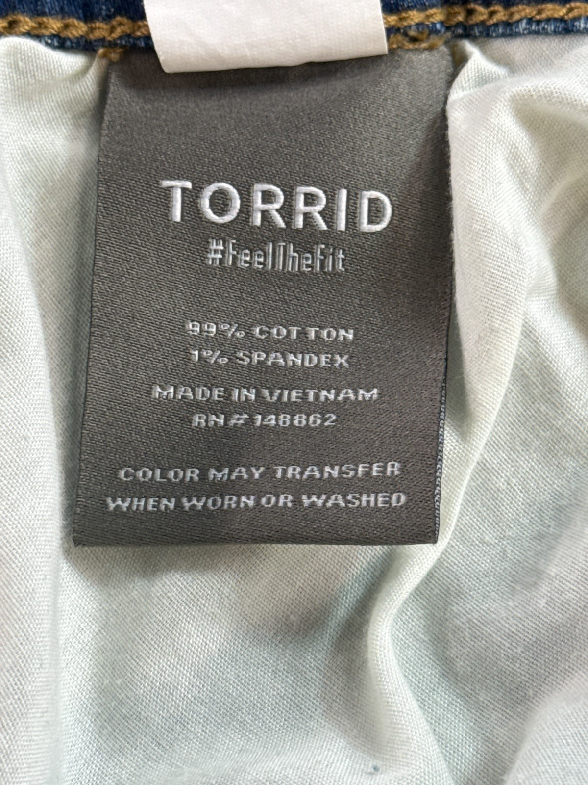 Torrid Perfect Super Flare Jeans Womens 18 Blue Stretch Raw Hem Wide Leg Denim