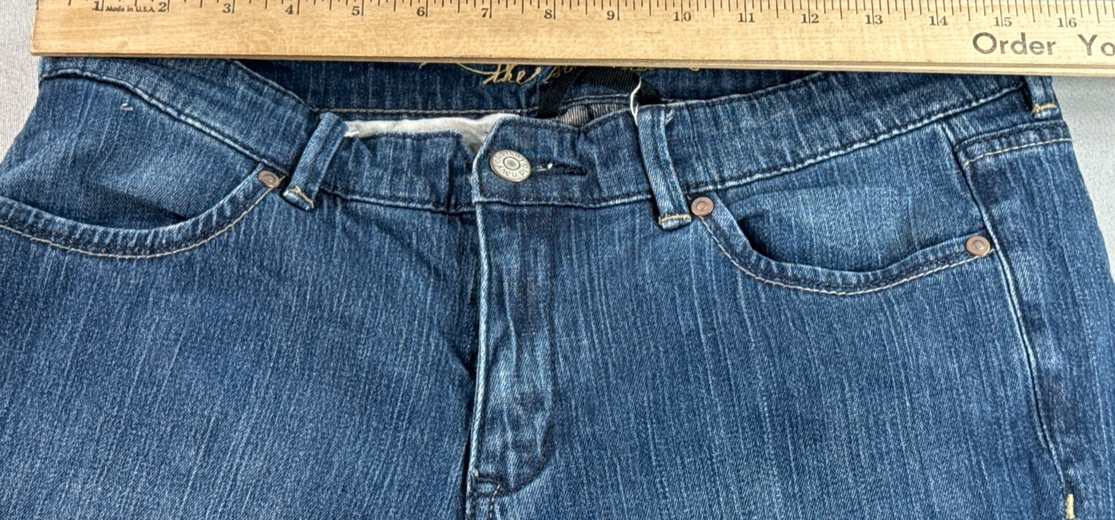 NY&C Bootcut Jeans Womens 8 Blue Classic Rise Stretch Denim Flare Leg Pants