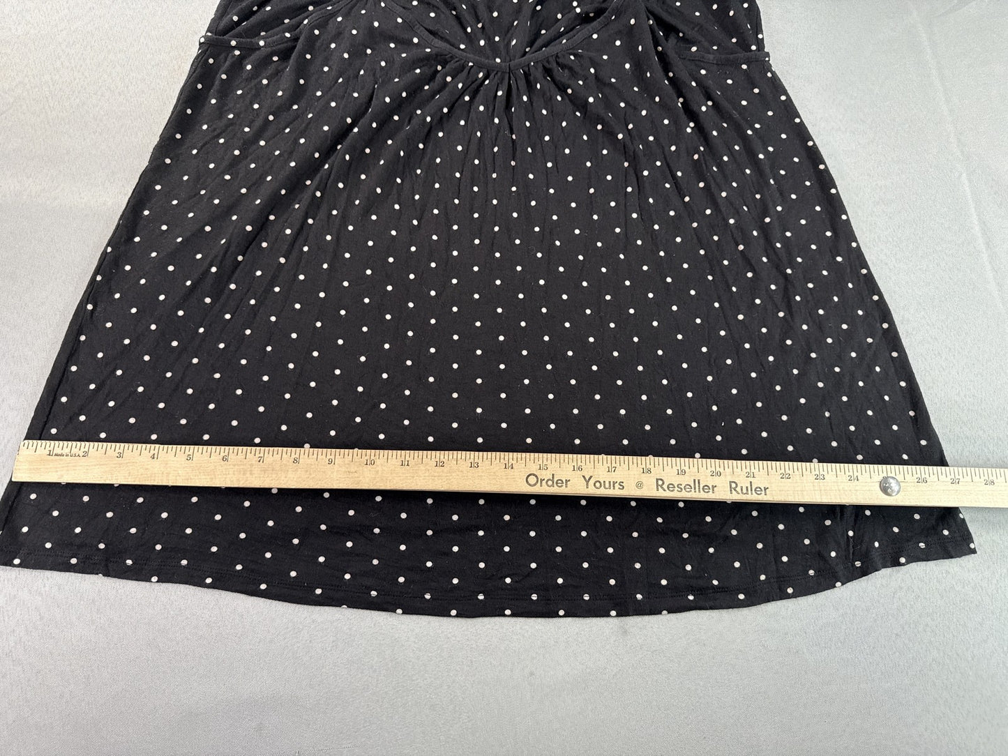 Secret Treasures Sleep Dress 3X 3X/3XG Black Polka Dot Rayon Spandex Nightgown