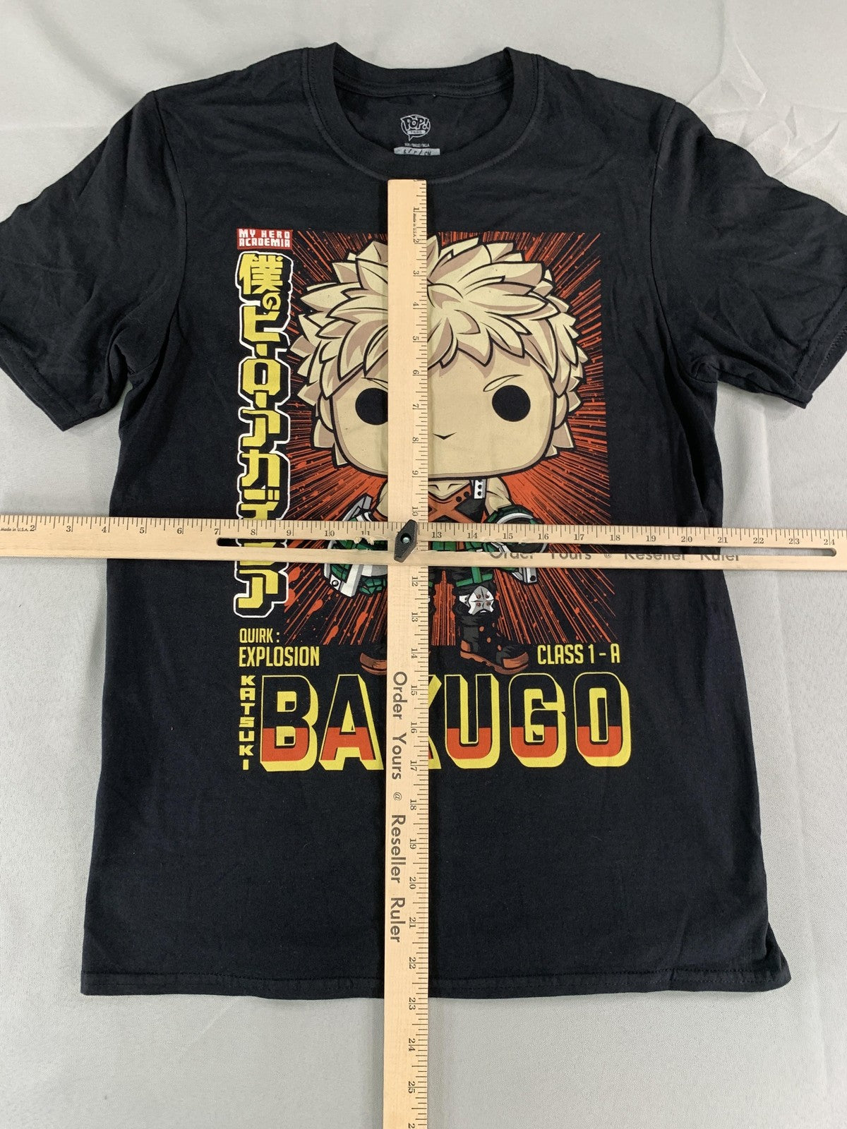 My Hero Academia Shirt Mens Small Black Bakugo Katsuki Anime Pop Tee Funko 2022