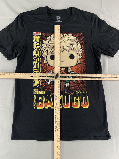 My Hero Academia Shirt Mens Small Black Bakugo Katsuki Anime Pop Tee Funko 2022
