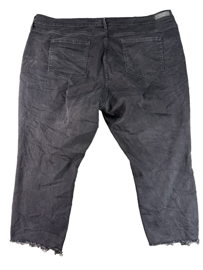 Signature by Levi Strauss Modern Skinny Capri Jeans Womens Plus Black Raw Hem