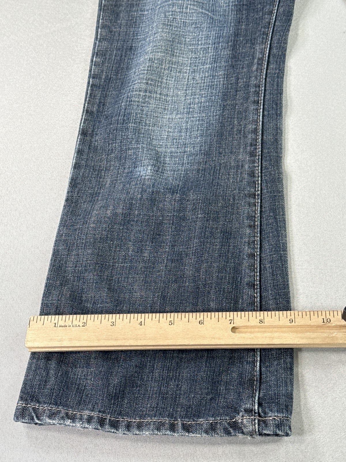 FLY PAPER Jeans Womens 6 Blue 100% Cotton Relaxed Fit Wide Leg Denim Solid