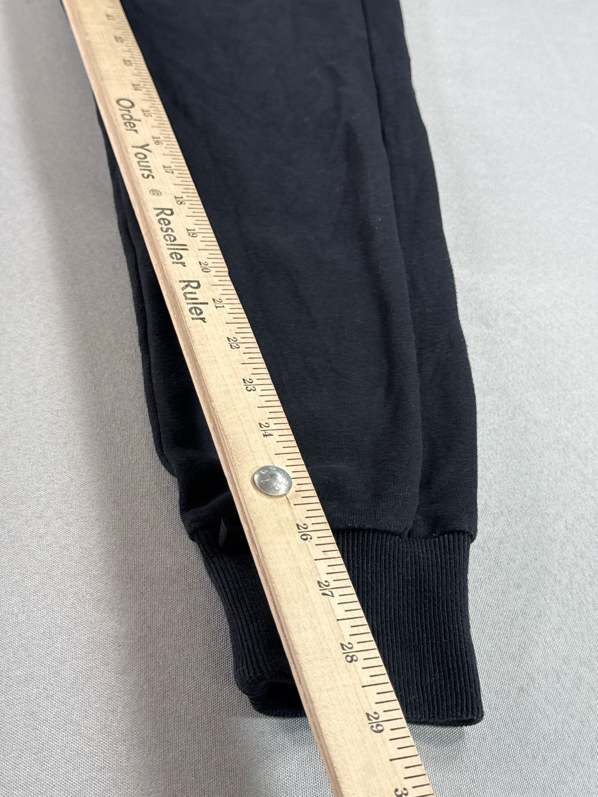 Abercrombie Fitch Joggers L Black Cotton Blend Fleece Elastic Waist Unisex