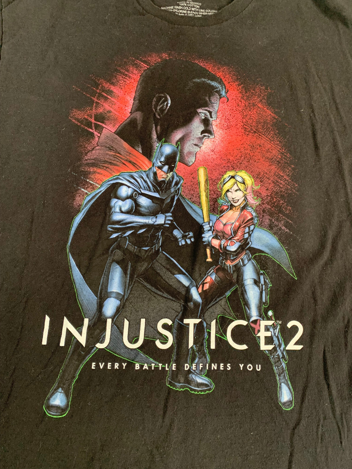 Injustice 2 T-Shirt XL Black DC Comics Loot Crate Exclusive Batman Superman Game
