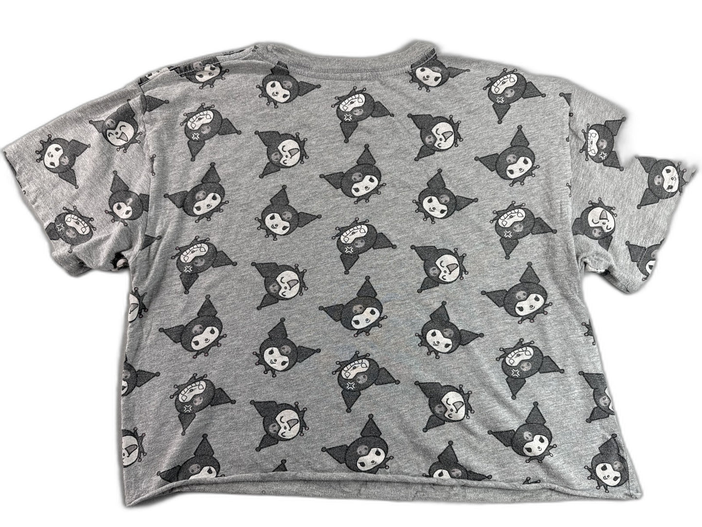 Hybrid Apparel Kuromi Anime Graphic Tee S Gray Cotton Blend Short Sleeve Mens
