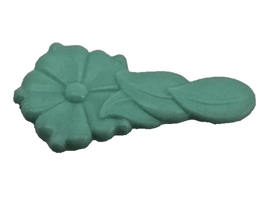 Teal Blue Flower Brush My Little Pony G1 Vintage 1980s Hasbro Grooming Comb 1648
