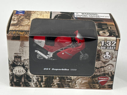 Ducati 1:32 Motorcycle Lot 851 Superbike 750F1 Diecast Bikes 3pc Boxed Set 132