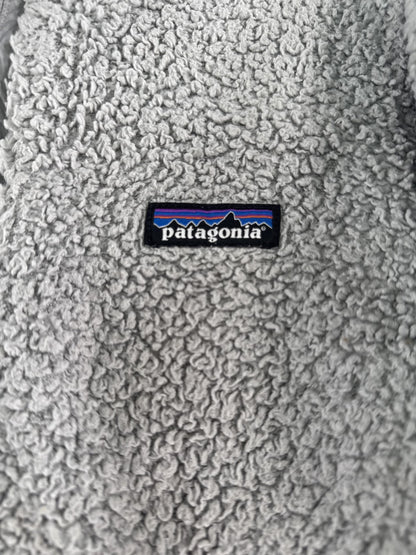 Patagonia Sweater Womens Small Gray Fleece Quarter Zip Pullover Sherpa Jacket