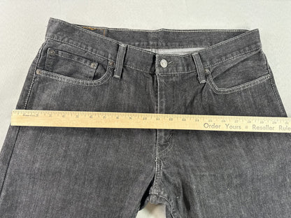 Levi's Straight Leg Jeans W 36 L 30 Black Denim Unisex Made in Mexico Vintage