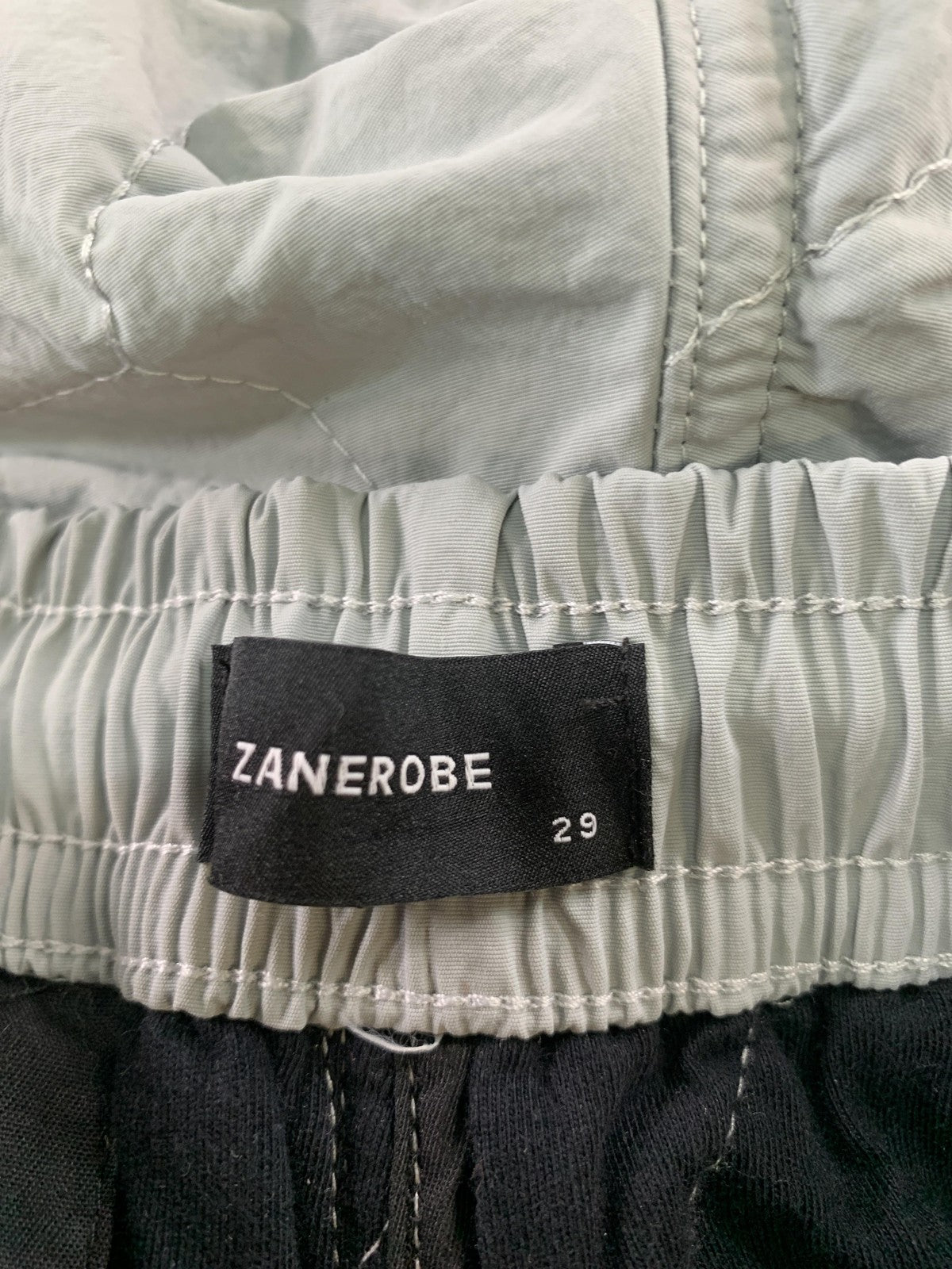 Zanerobe Shorts Mens 29 Quilted Nylon Drawstring Elastic Waist Casual Summer