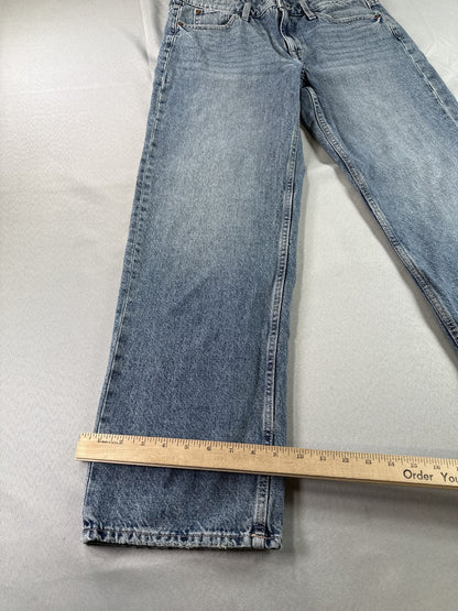 Aéropostale 90s High Rise Straight Leg Jeans 10 REG Womens REG Blue Denim Faded