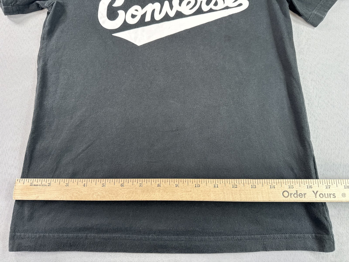 Converse All Star Chuck Taylor Graphic Tee L Black Cotton Crewneck Short