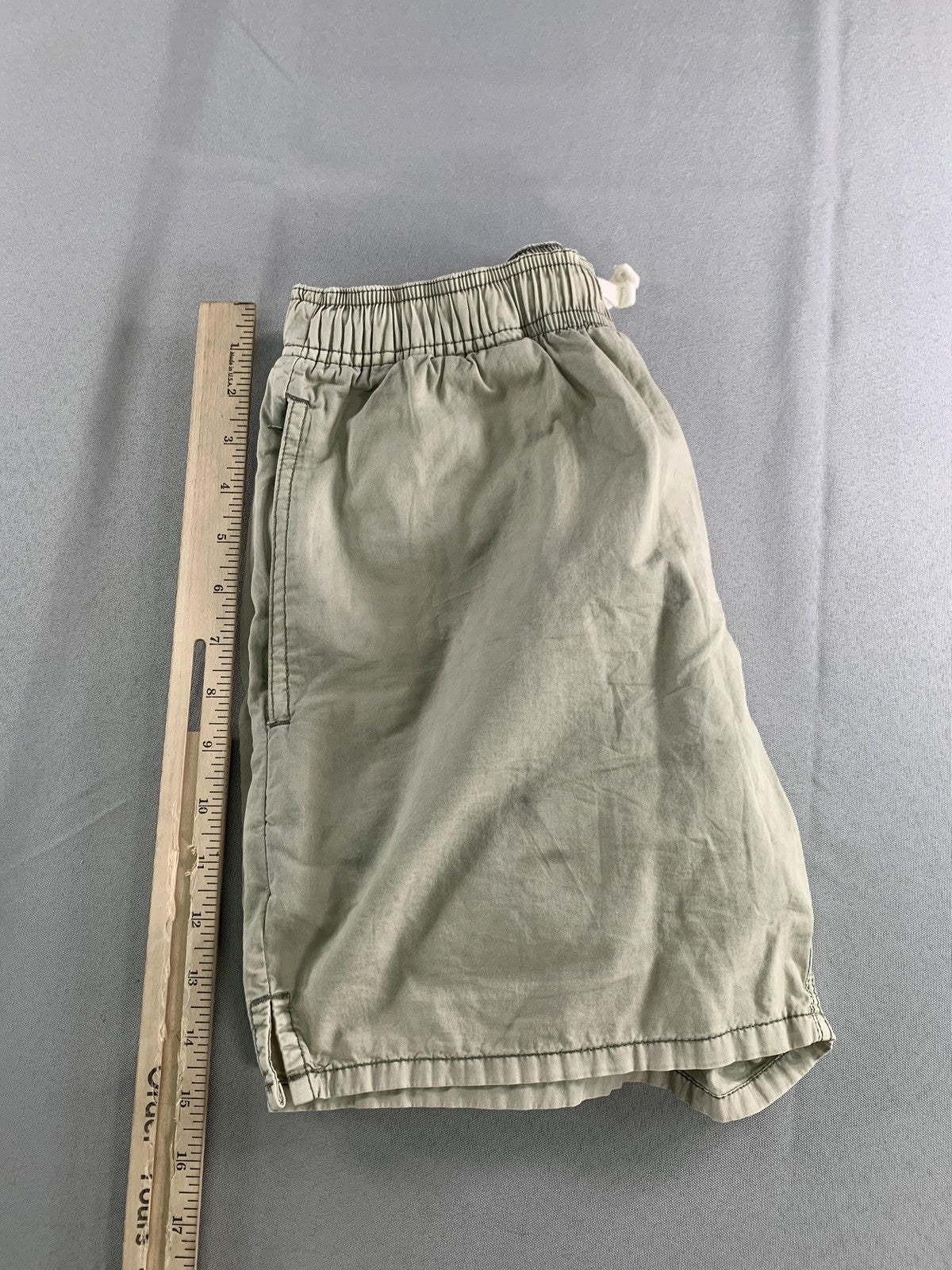 Zanerobe Shorts Mens 29 Beige Cotton Chino Drawstring Elastic Waist Casual Red
