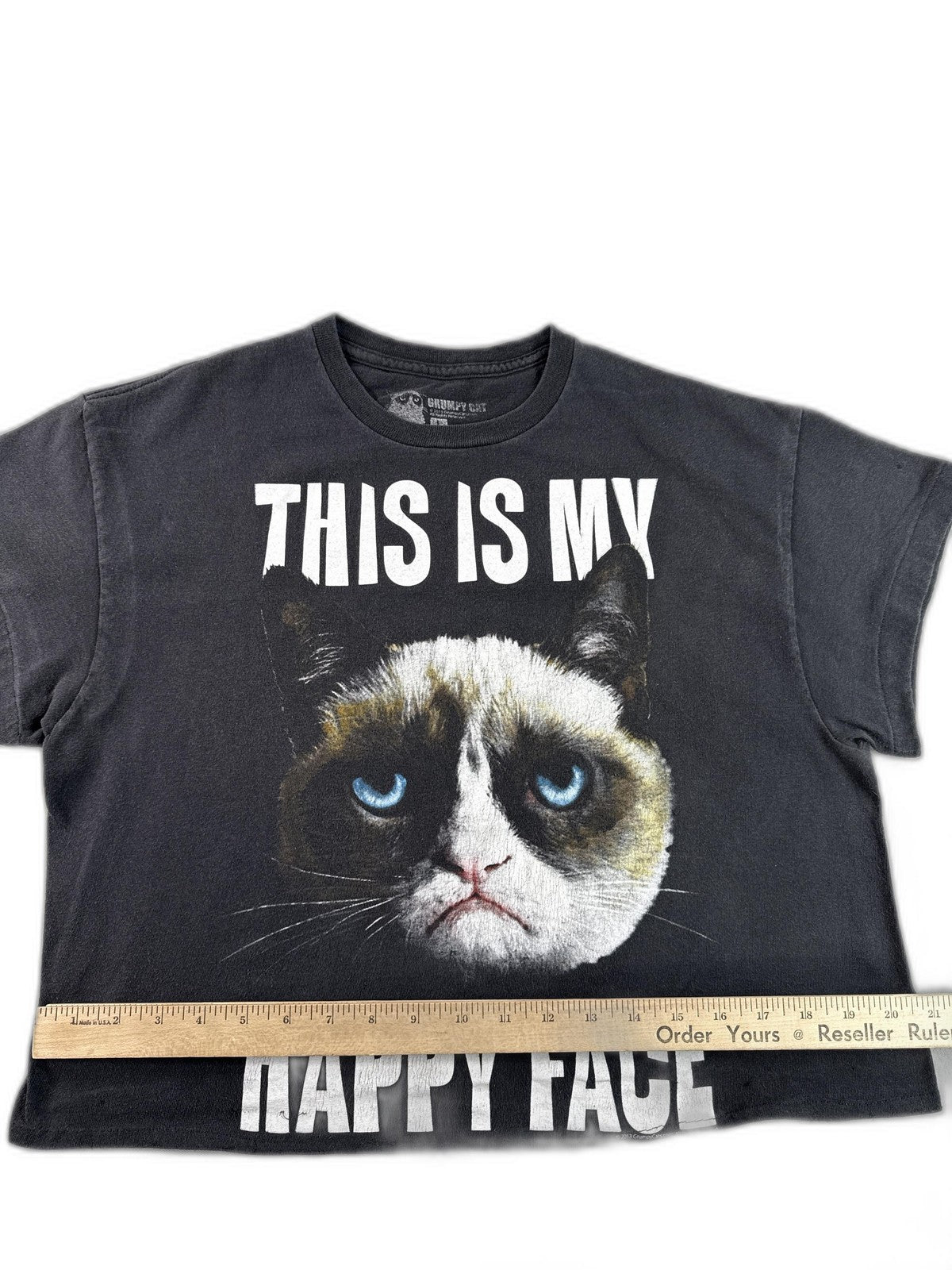 Grumpy Cat Meme Graphic Tee Mens L Black 100% Cotton Short Sleeve Crewneck
