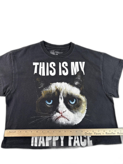 Grumpy Cat Meme Graphic Tee Mens L Black 100% Cotton Short Sleeve Crewneck