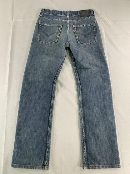 Levis 514 Jeans Mens 26x29.5 Blue Slim Straight Red Tab Denim Mid Rise Classic