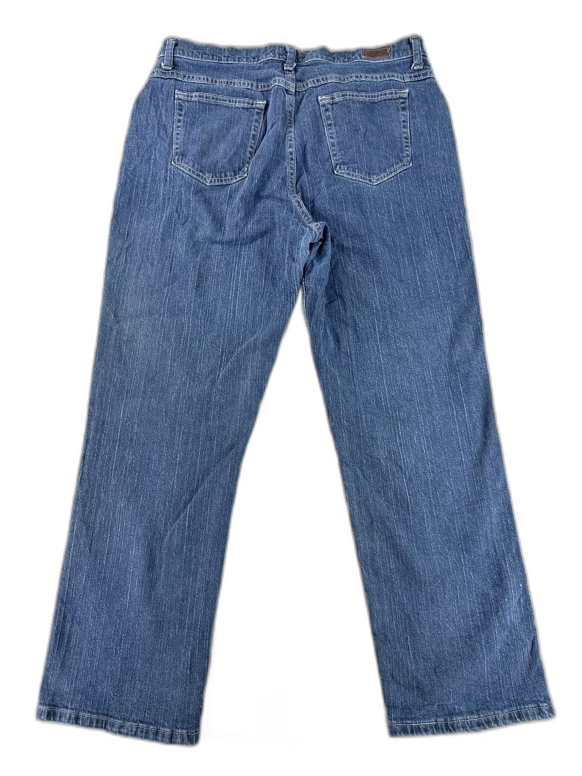 Riders Lee Relaxed Fit Straight Leg Jeans Womens 14P Blue Wash Stretch Denim 14M