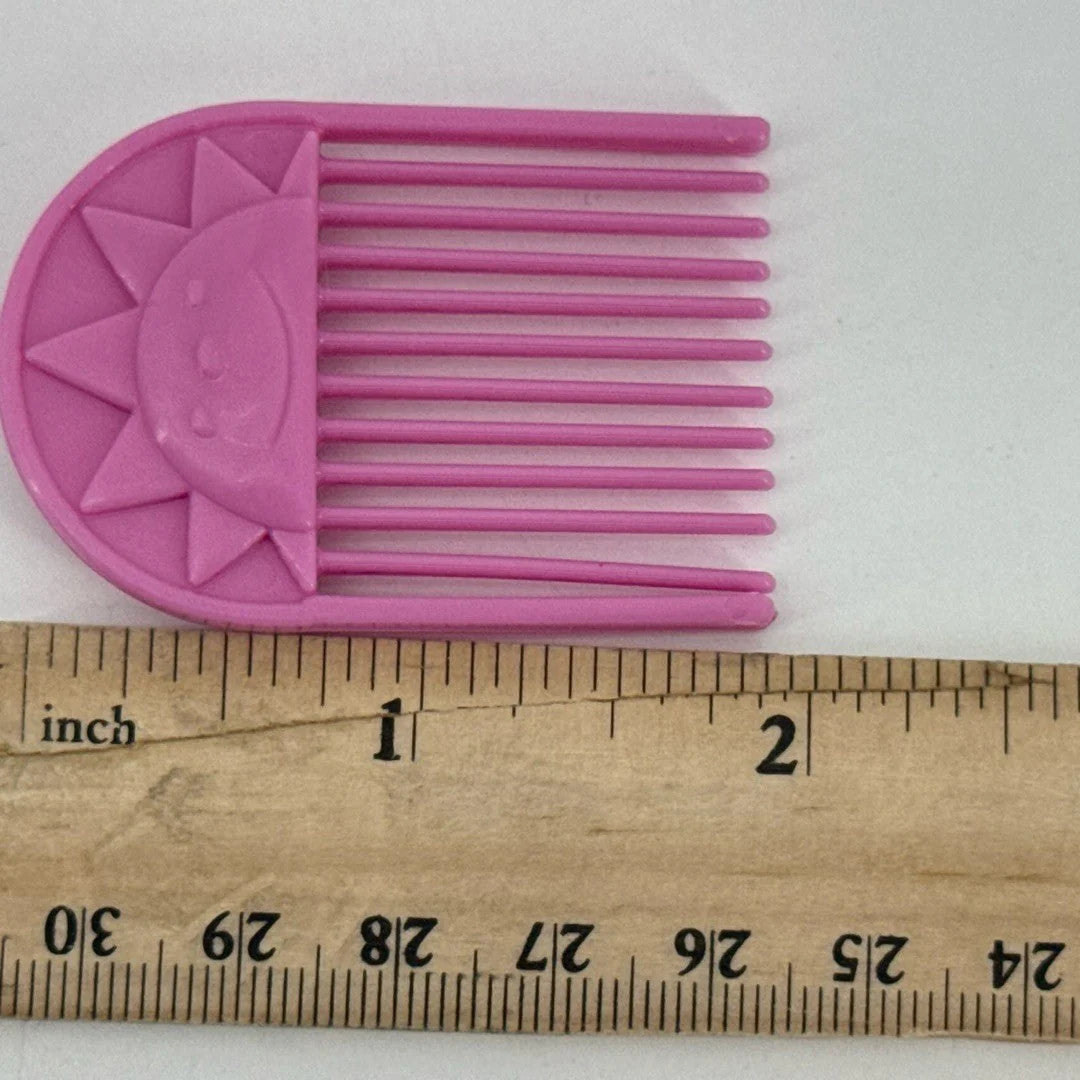 My Little Pony G1 Pink Sun Pick Comb Hasbro 1980s Vintage Hair Accessory White
